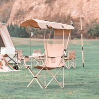 Chaise de plage portable de loisirs avec parasol pour camping en plein air, livraison en 72 heures