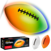 Ballon de football lumineux en PVC et caoutchouc, phosphorescent, pour enfants, idéal pour le camping, les fêtes et les sports en extérieur
