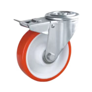 Superior Quality Double Ball Bearings <b>Industrial</b> <b>Caster</b> Swivel Brake Wholesale Compliant European Standard PU+PP Material ODM - Product Image 1