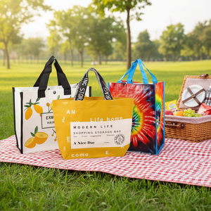 Wanli Ecológico Personalizado Pp Polipropileno Tejido Tote <span class=keywords><strong>Reutilizable</strong></span> Tela Comestibles <span class=keywords><strong>Supermercado</strong></span> Bolsas de Compras - Product Image 1