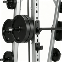 Machine Smith Commerciale Réglable en Acier, Équipement d'Entraînement Multifonctionnel pour Haltères, Idéal pour la Musculation en Salle de Sport