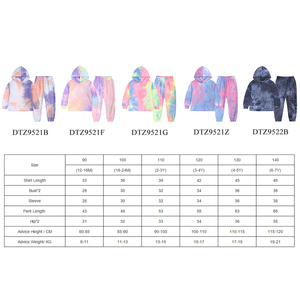 Conjuntos de Ropa para Niñas de 1 a 4 <span class=keywords><strong>Años</strong></span>, Conjuntos de 2 Piezas, Chándales Tie Dye, Conjunto de Sudadera con Capucha para Niños Pequeños, Conjunto de Ropa para Niños al por Mayor - Product Image 2