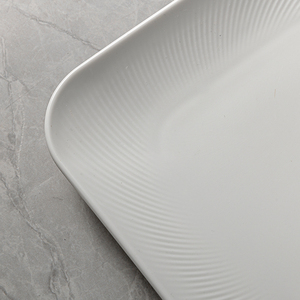 Suojiuju — assiettes en céramique carrées, vaisselle blanche brillante de thème traditionnel pour Restaurant, Banquet, hôtel, 8 "10" 12" - Product Image 3