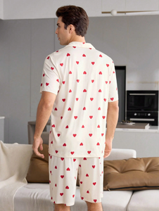Couple Night Dress Sexy For <b>Men</b> And Women Wholesale Customized Unisex <b>Pajamas</b> <b>Set</b> Summer Tops <b>Shorts</b> Sleepwear Supplier - Product Image 6