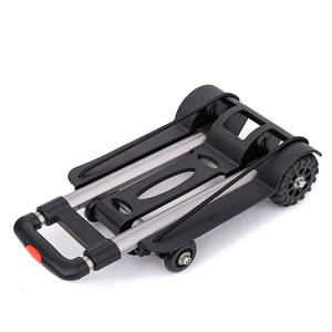 Outil de transport de supermarché d'aéroport de vente chaude quatre roues mini chariot à main pliable pliant avec la poignée en aluminium - Product Image 3