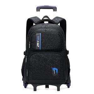 Junior School <b>Backpack</b> Student High College Trolli Trolley Trolly School Bag 2 Wheels 6 Wheels Climbing Stairs <b>Backpack</b> for Scho - Product Image 1
