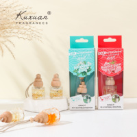 8ml Offre Spéciale voiture désodorisant sec fleur bouteille en verre avec corde Offre Spéciale Logo personnalisé suspendu désodorisant parfum voiture