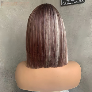 Thời trang <span class=keywords><strong>Bob</strong></span> với rìa, thẳng tóc ngắn nhiệt độ cao fibre ladies' tóc giả chất lượng cao bán buôn - Product Image 3