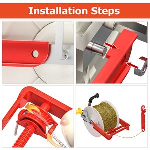 Carrete de Cuerda <span class=keywords><strong>Electrificada</strong></span> Resistente a los Rayos UV con Bloqueo para Granja - Carrete de <span class=keywords><strong>Cerca</strong></span> Eléctrica con Engranaje 3:1 - Product Image 3