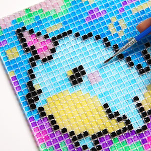 Kit Atrapasueños de Píxeles Wingart con Forma de Ballena para Niños, Manualidad de Pintura por Números con Pinturas Acrílicas Transparentes, Regalo Creativo de Arte y Decoración - Product Image 5