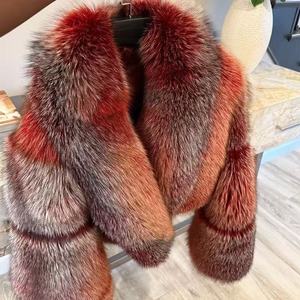 Cappotto <span class=keywords><strong>Corto</strong></span> Personalizzabile di Lusso in Vera Pelliccia di Volpe Naturale Giacca in Pelliccia per Donna - Product Image 3