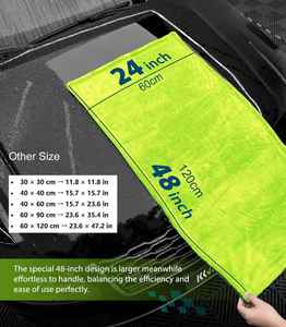 Serviette de nettoyage automobile en microfibre épaisse, séchage rapide, non tissée, double face, fil torsadé, super absorbante, sans rayures, pour SUV pleine grandeur - Product Image 3