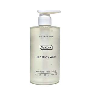 Gel <span class=keywords><strong>Douche</strong></span> Naturel Hydratant et Adoucissant pour le Corps Marque Blanche à la Bergamote et au Hinoki avec Niacinamide et Acide Hyaluronique - Product Image 1