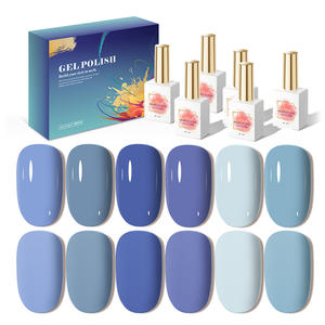 AILANUO boîte à ongles gratuite paquet 6 couleurs UV Gel vernis à ongles Kit Semi Permanent émail vernis LED Cure DIY Nail Art fournitures - Product Image 1