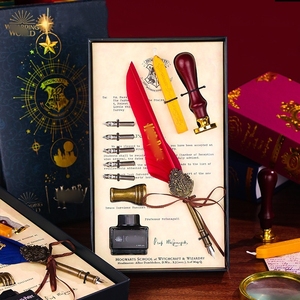 Chuyên Nghiệp Cổ Điển Đài Phun Nước Bút Với Mực Quill Lông Bút Niêm Phong Sáp Tem Bộ Quà Tặng - Product Image 2