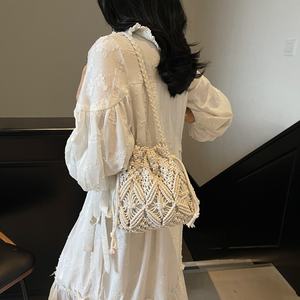 Bolso de Verano para Mujer, Tejido a Crochet, de Algodón, Estilo Macramé, Hecho a Mano, para Playa - Product Image 3