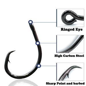 Hameçons <span class=keywords><strong>de</strong></span> pêche en mer pour gros gibier, hameçons circulaires en acier à haute teneur en carbone, hameçons Devil Eagle pour la pêche en eau salée - Product Image 3