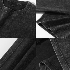 T-Shirt da Uomo in Cotone Pesante Lavato 230GSM, Tinta Unita, Oversize, Casual, Unisex, Personalizzabile, Produzione all'Ingrosso OEM - Product Image 2