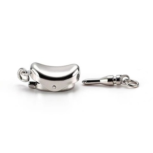 Fermoir demi-lune en acier inoxydable taille moyenne pour la fabrication de bracelets et colliers DIY - Product Image 5