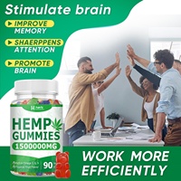HERB OEM ODM Marque privée Extrait d'huile de chanvre biologique Extra haute puissance Vegan Bonbons à l'ours comestibles Relaxation Gummies Adultes