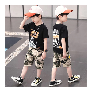 Sommer-Mode Kinderkleidung 2-teiliges Set Günstige Jungen-Oberteile und Shorts 5-9 Jahre Lässige Baumwolle Kurzarm Stylisch 3-8 Jahre - Product Image 1