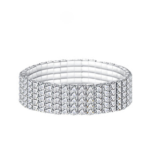 <span class=keywords><strong>Bracelet</strong></span> Dimoand élastique multicouches, bijou de Tennis en strass extensible, 1 à 5 lignes, nouveau Design classique, offre spéciale - Product Image 2