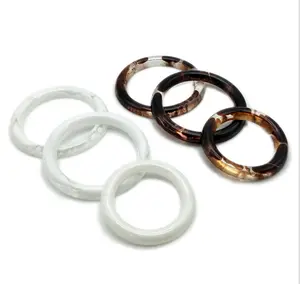 custom made o shape circle round resin plastic loop buckle for bikini