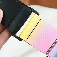 Tali Gitar Gradient Bahan Polyester Katun untuk Instrumen Musik Akustik Elektrik Bass, Dapat Digunakan Sebagai Tali Selempang Bahu