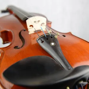 Violín artesanal Master <span class=keywords><strong>Stradi</strong></span>, fondo de arce flameado, tapa de abeto, accesorios de ébano, completo con puente, arco y estuche rígido. - Product Image 4