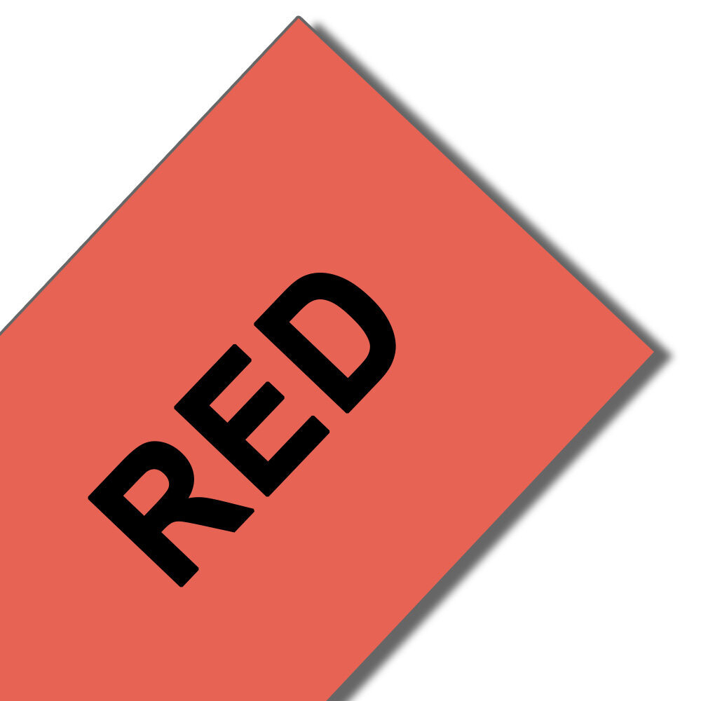 Fondo rojo con letras negras - 12mm 7m