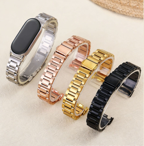 <span class=keywords><strong>Correa</strong></span> Metálica para Xiaomi <span class=keywords><strong>Mi</strong></span> <span class=keywords><strong>Band</strong></span> 10 9 8, <span class=keywords><strong>Correa</strong></span> de Acero Inoxidable Cómoda para Miband 10 9 8, Brazalete de Repuesto - Product Image 1