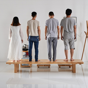 Bàn thấp dài bằng gỗ nguyên khối kiểu Nhật, bàn ngồi sàn, bàn ngồi cạnh cửa sổ, bàn trà lớn kiểu thiền - Product Image 5