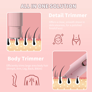 Épilateur corporel électrique rechargeable pour femme à double tête, lame flottante incurvée, rasage précis sans bourrons R Fillet - Product Image 6