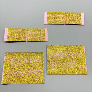 Customizable Logo <b>Gold</b>-Plated Luxurious Cotton Center Fold Washable Clothing Weaving Labels for <b>Shirt</b> and Jeans - Product Image 6