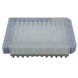 Placa de filtro de semi-faldón de 96 orificios de 0,8 ml, equipada con 96 piezas de placa de filtro de placa de tamiz de HF025-16-020