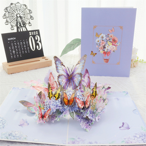 Fleurs papillons 3D Pop UP mères anniversaire carte postale Invitations de mariage cartes Saint Valentin anniversaire cadeaux carte de voeux - Product Image 5