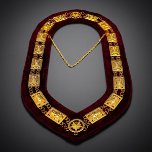 Collier de Collation Maçonnique Fait Main avec Broderie Intricata en Point de Croix, Artisanat Unique en Similicuir - Product Image 3