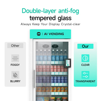 Distributeur automatique de collations et de boissons 2025 intelligent avec IA, réfrigérateur de 570 L, refroidissement par compresseur, surveillance à distance et base cloud