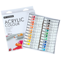 Ensemble de peinture acrylique ART RANGERS 24 couleurs 12 ml pour verre, toile, papier