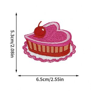 New Embroidered Iron on pink Sunglass Hat Star Cake <b>rainbow</b> Horss Patch for Clothing Hat Bag Decoration - Product Image 5