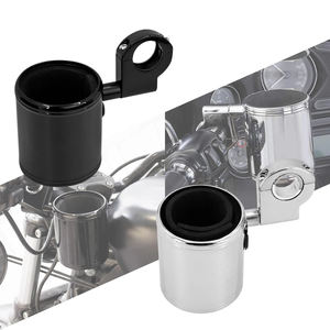 RACEPRO <span class=keywords><strong>Porte</strong></span>-<span class=keywords><strong>bouteille</strong></span> universel personnalisé / <span class=keywords><strong>Porte</strong></span>-boissons pour tous les guidons de <span class=keywords><strong>moto</strong></span> Noir pour Harley Touring Softail Dyna - Product Image 2