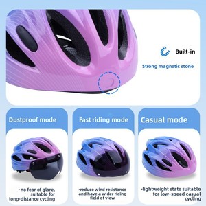 <span class=keywords><strong>Casque</strong></span> de sécurité magnétique à visière dégradée, réglable et respirant pour vélos d'enfants, rollers, skateboards et draisennes - Product Image 3