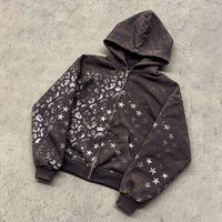 Sweat à capuche zippé surdimensionné pour homme, personnalisé OEM, hiver, haute qualité, 100% coton, imprimé, super grande taille