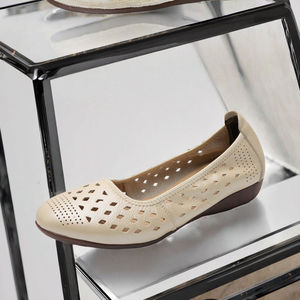 Mocasines Suaves con Diseño Perforado para Primavera/Verano, Transpirables, para Trabajo, Ocio y Uso Diario, Moda Femenina, Genuinos - Product Image 2