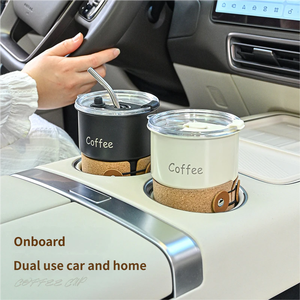 Großhandel Custom Logo 420ml Tragbare Sport Edelstahl bedeckt 304 Isolierte Kaffeetasse, Doppels chicht Kaffeetasse - Product Image 5