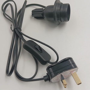 303 interrupteur E27 demi-dent un anneau 1.8 mètres support de lampe de ligne avec prises 220V UK Plug Light Wires Avec <span class=keywords><strong>bouchon</strong></span> de <span class=keywords><strong>vin</strong></span> - Product Image 4