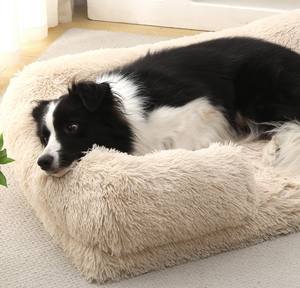 Queeneo livraison directe mignon dormir carré chiot nid longue peluche <span class=keywords><strong>coussin</strong></span> pour animaux de compagnie Portable Bask approvisionnement pour animaux de compagnie canapé tapis nid fond antidérapant - Product Image 5