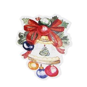 Pegatinas de Papá Noel rojas con forma de dibujos animados personalizados, regalo de Navidad, textura de vinilo PVC con purpurina de colores, para regalo. - Product Image 5