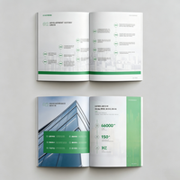 Brochure Aziendale Pieghevole in Tre Parti su Carta Lucida Premium con Rivestimento UV e Stampa Logo Personalizzata