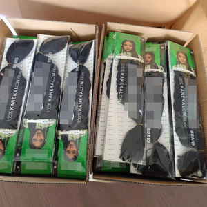 FX-HA87 all'ingrosso africano nero sporco Jumbo treccia parrucca grande alta temperatura fibra Yaki <span class=keywords><strong>trecce</strong></span> 165g 82 pollici Extension capelli - Product Image 6